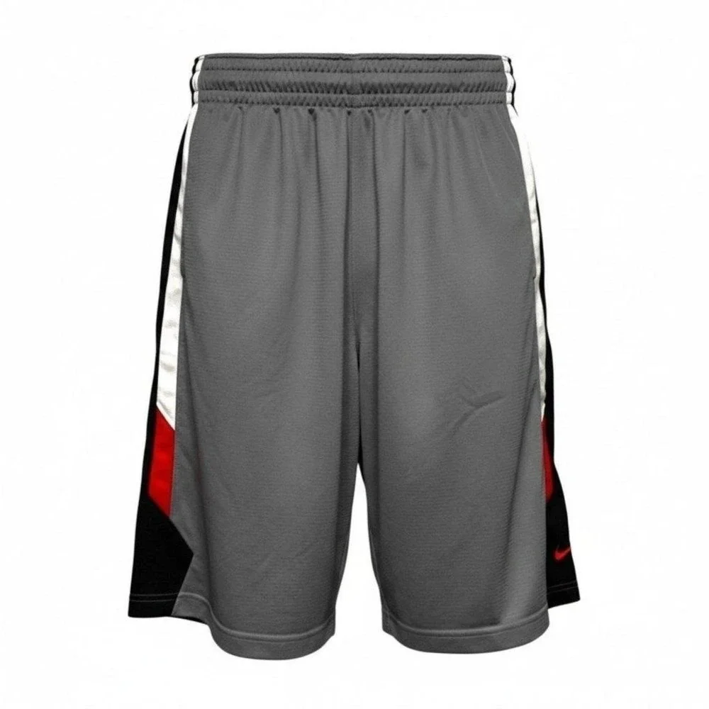 Nike‎ Mens Basketball Shorts Gray Black Athletic Gym Training Shorts Y2K Brocore